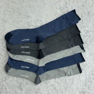 NEW Cole Haan 6 Pairs Men's Size 7-12 Fit Shoes Casual Dress Socks Multicolor